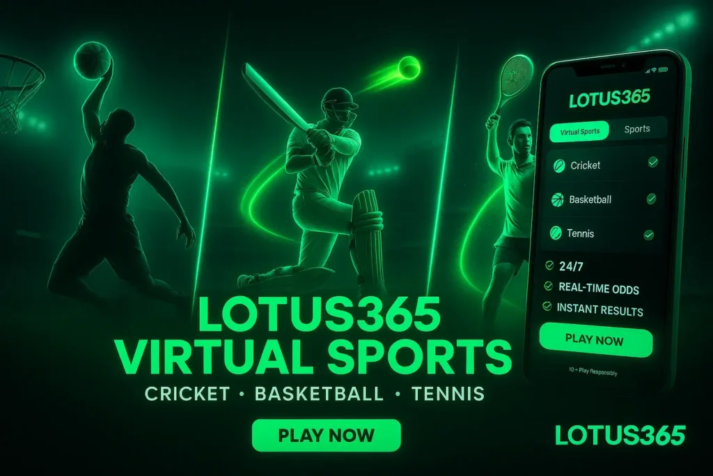 Lotus365 India - Bet on Virtual Cricket, Basketball, and Tennis Games.