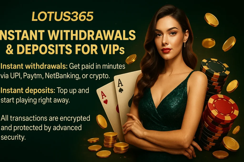 Lotus365 Vip Login - Instant Withdrawals & Deposits for VIPs