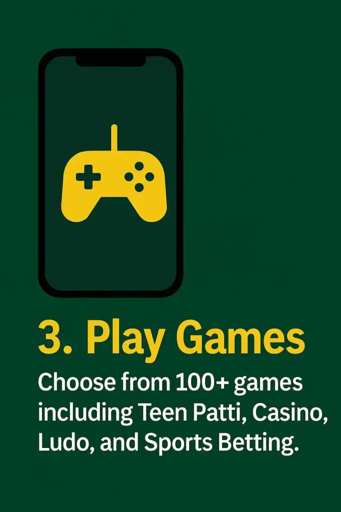 Step 3: Games are available on the Lotus365 Platform, like Teen Patti, Casino, Ludo, Aviator, and all.