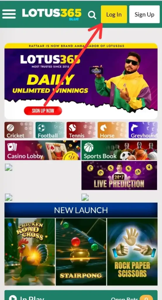lotus365 official dashboard: how you can log in