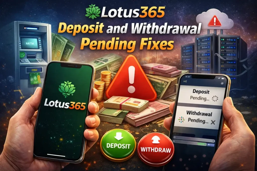 Lotus365 Deposit & Withdrawal pending