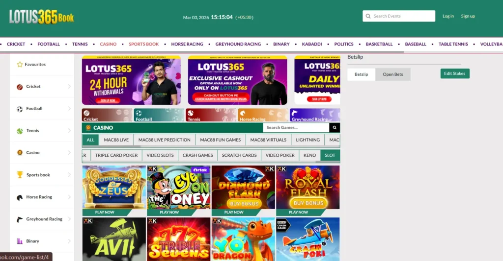 Lotus365 Casino Real Money